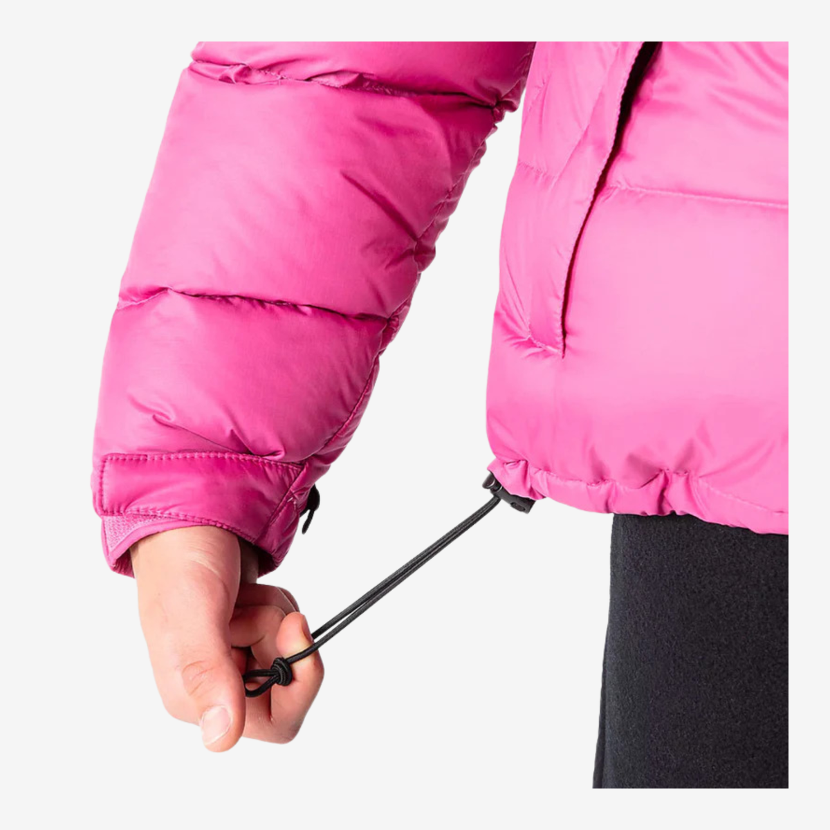 The North Face 1996 Retro Nuptse 700 Hooded Down Jacket - Pink / Black