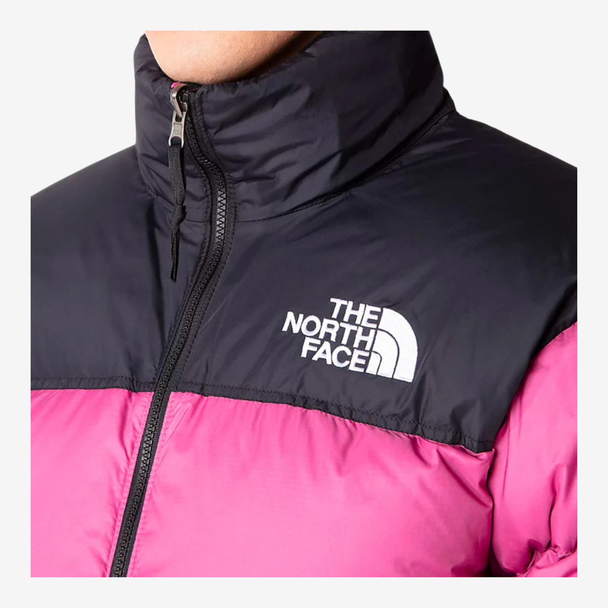 The North Face 1996 Retro Nuptse 700 Hooded Down Jacket - Pink / Black